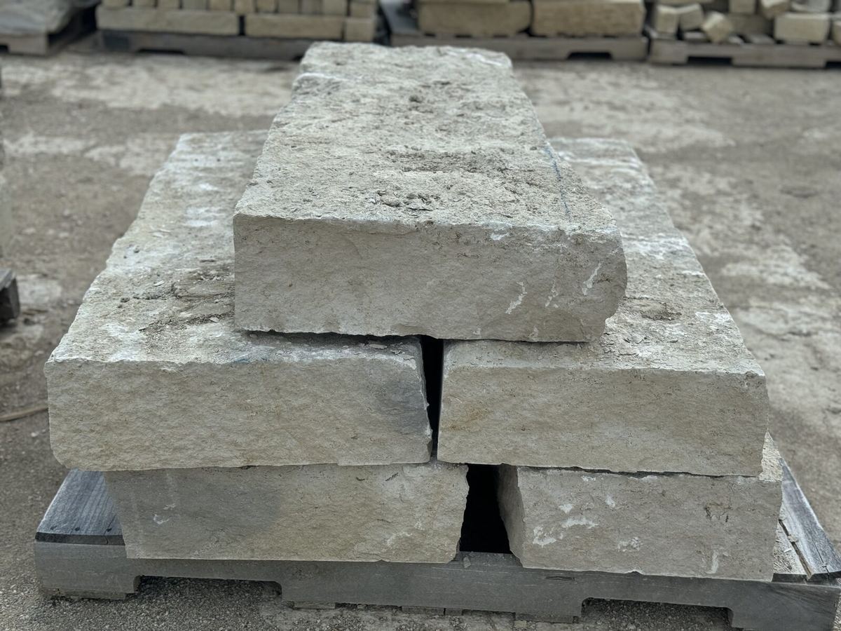 Limestone step treads