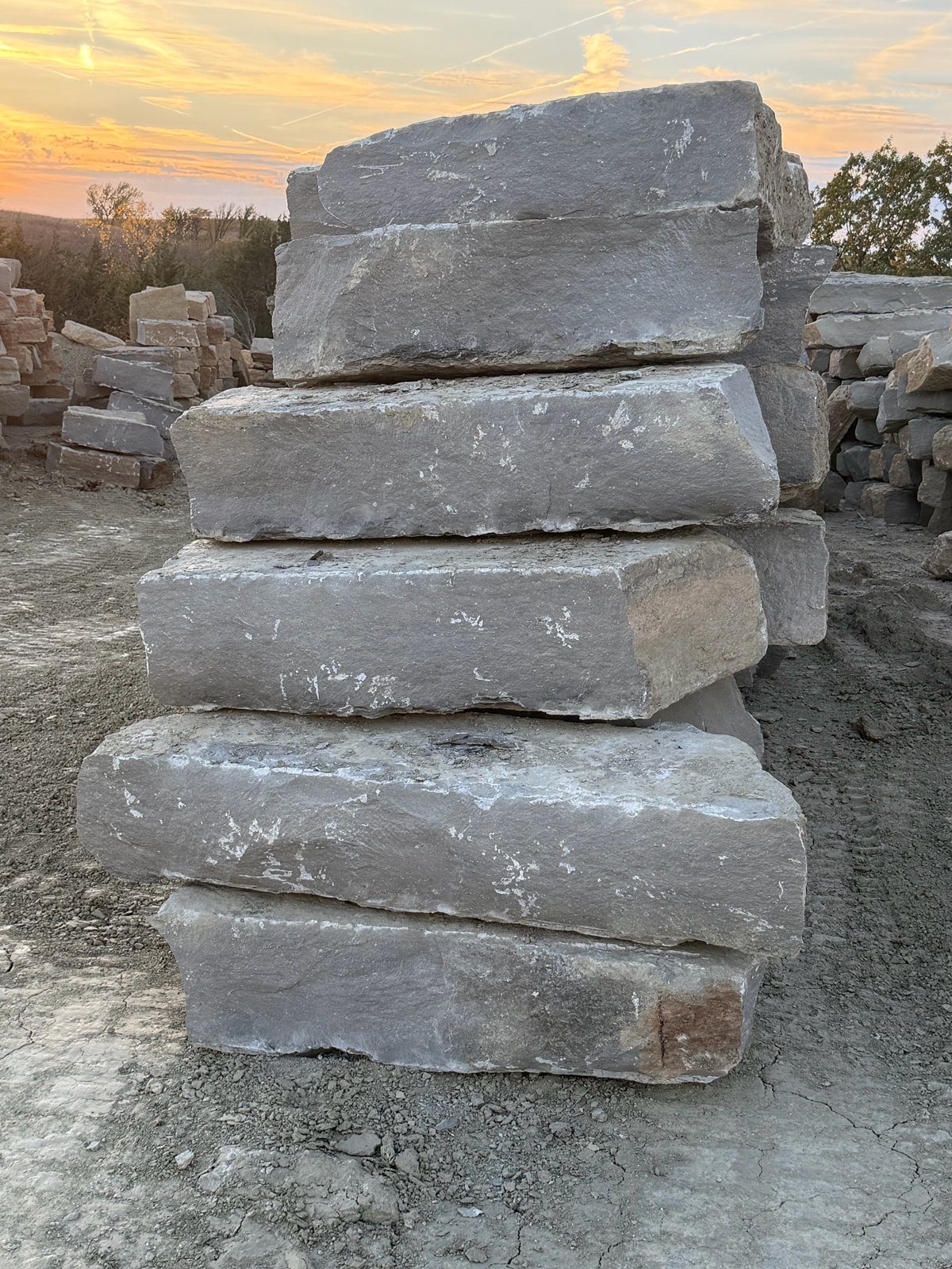 14" Sundown Ledge Gray Horizon – yard stack showing the gray face